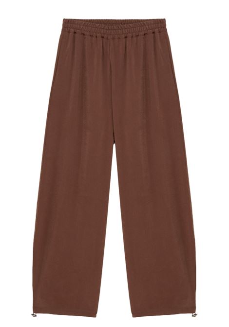 Alpha Studio brown drawstring trousers with elastic waist and cuffed hem ALPHA STUDIO |  | AD-6592Q2009